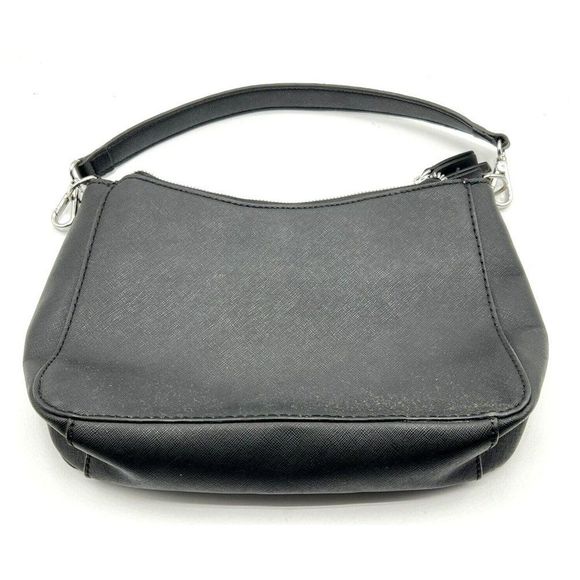 Nine West Black Purse Shoulder Double Zipper Organizer Bag - Picture 2 of 6